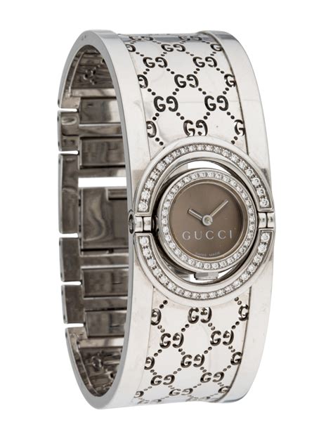 gucci cuff watch|Gucci diamond watches ladies.